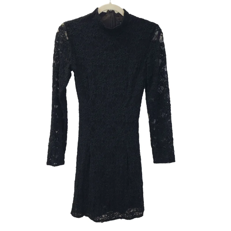 Deal of the Day Bardot Lace Overlay Long Sleeve Fit & Flare Dress Size XS