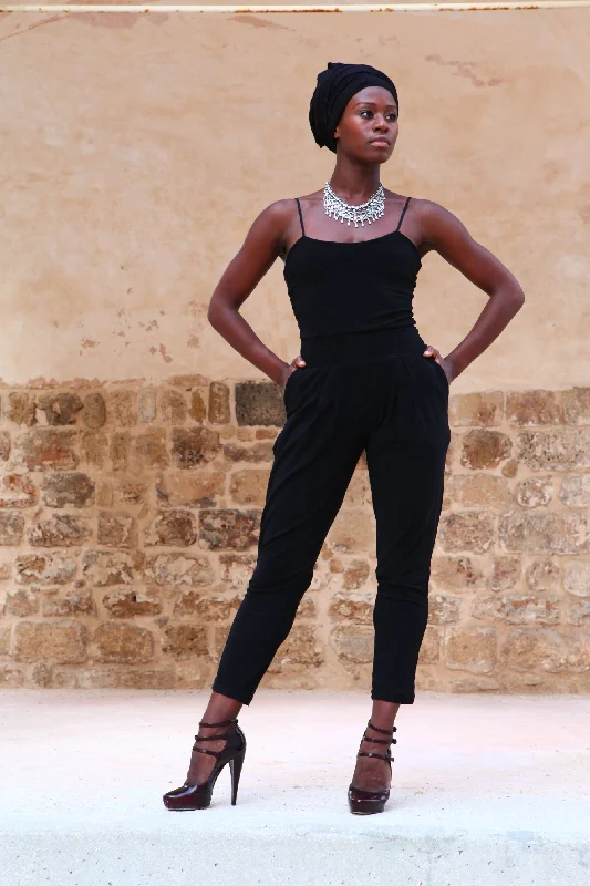 Extra Savings Formal Black Spaghetti Strap Jumpsuit