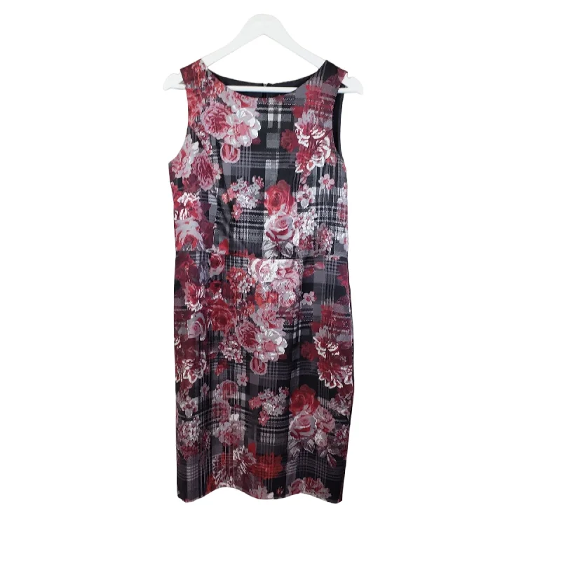 Bonus Savings Brooks Brothers Silk & Wool Blend Floral & Plaid Shift Dress Size 8