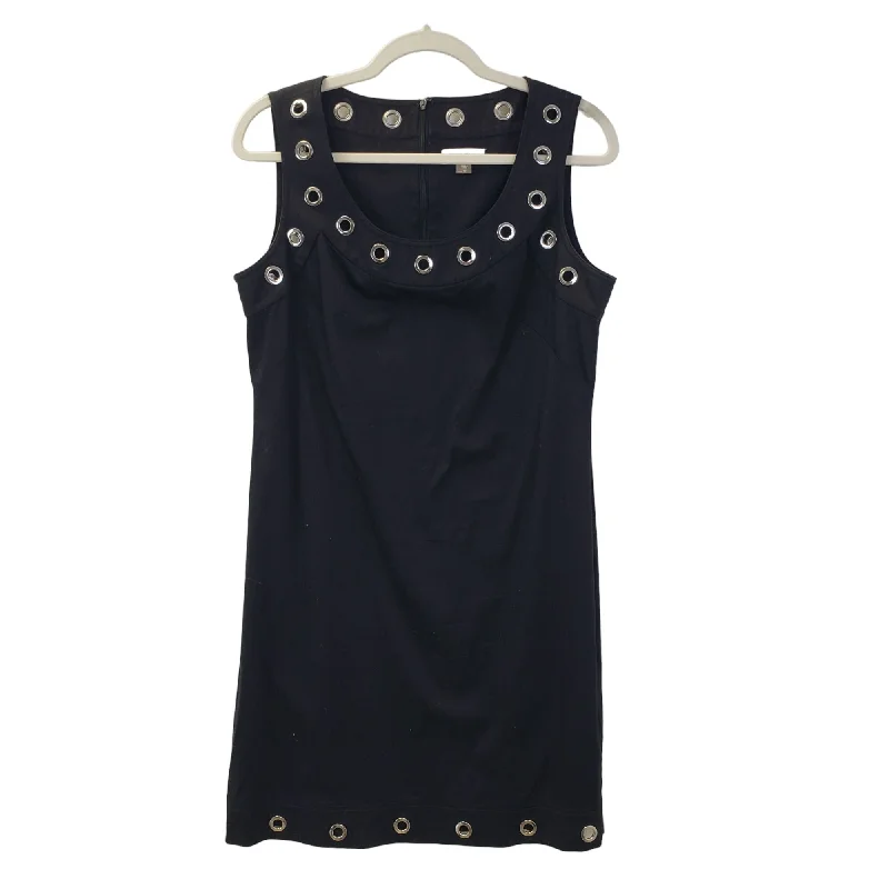 Last Chance Calvin Klein Grommet Embellished Black Fit & Flare Dress Size 10