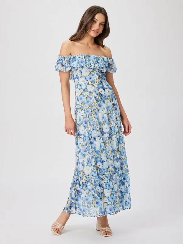 Seasonal Clearance Carmelia Dress - French Blue Multi