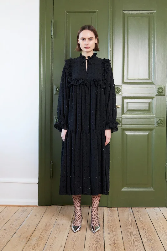 Price Reduction Midi Dress With Flounce At Chest