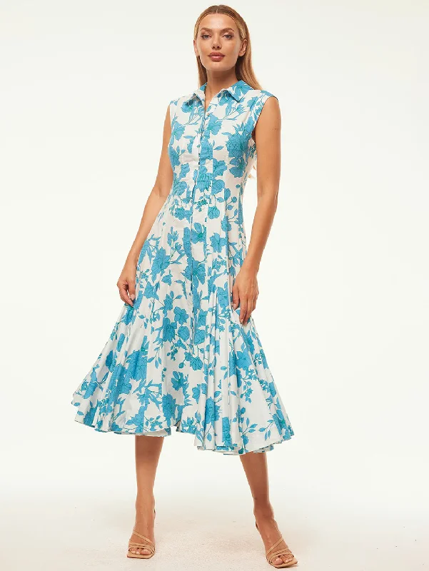 Anniversary Sale Charlotte Dress - Turquoise Floral