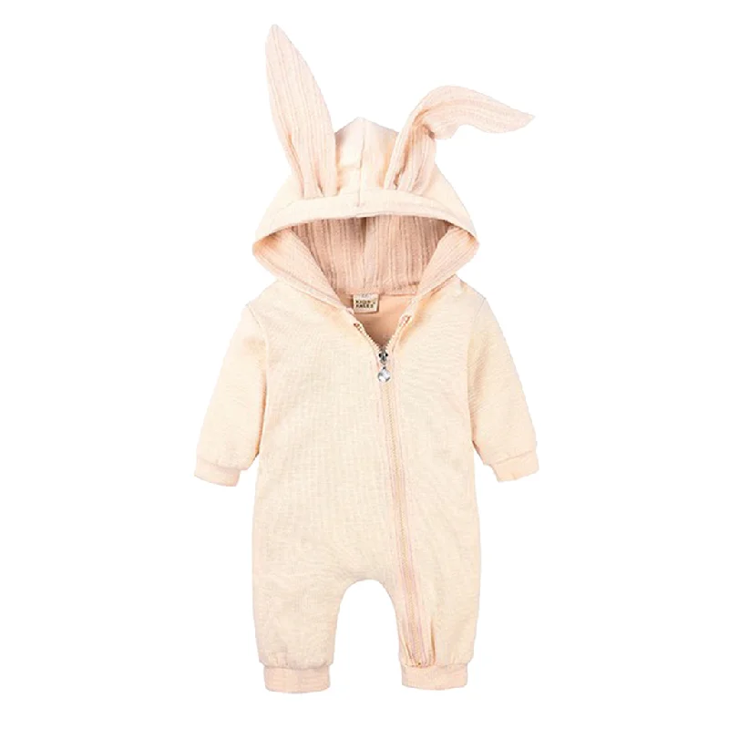 Deal of the Day Maxbell Cotton Big Ear Bunny Zipper Jumpsuit Outfits Climbing Clothes Yellow 80