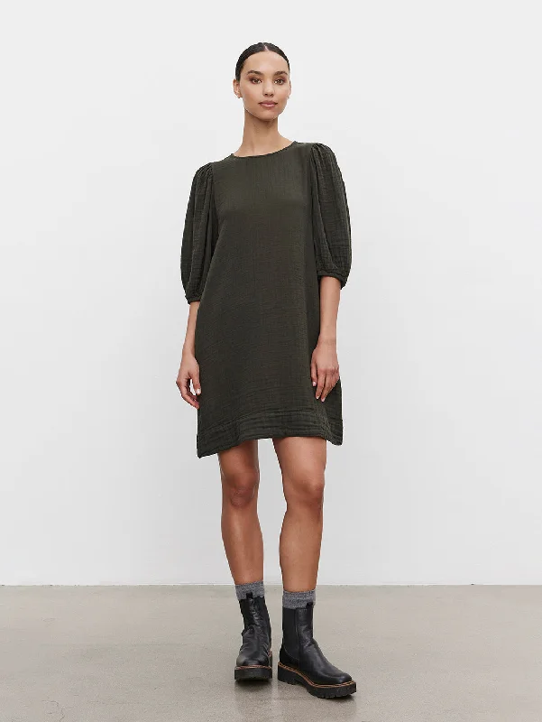 Get It Before It’s Gone Karina Gauze Dress - Black