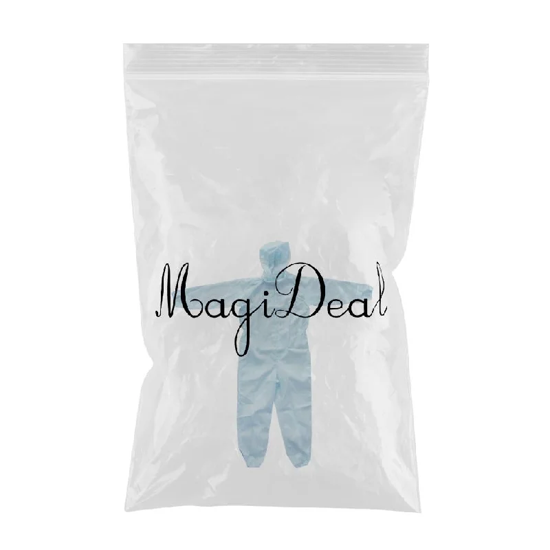 Special Discount Maxbell Coverall Protective Overall Dustproof Anti-static Hooded Workwear Jumpsuit M Blue
