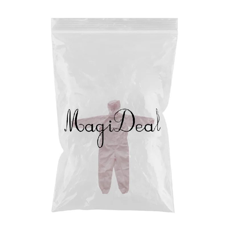 Special Price Maxbell Coverall Protective Overall Dustproof Anti-static Hooded Workwear Jumpsuit M Pink