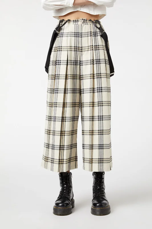 Deal Dash Crescent Tartan Pleated Culottes