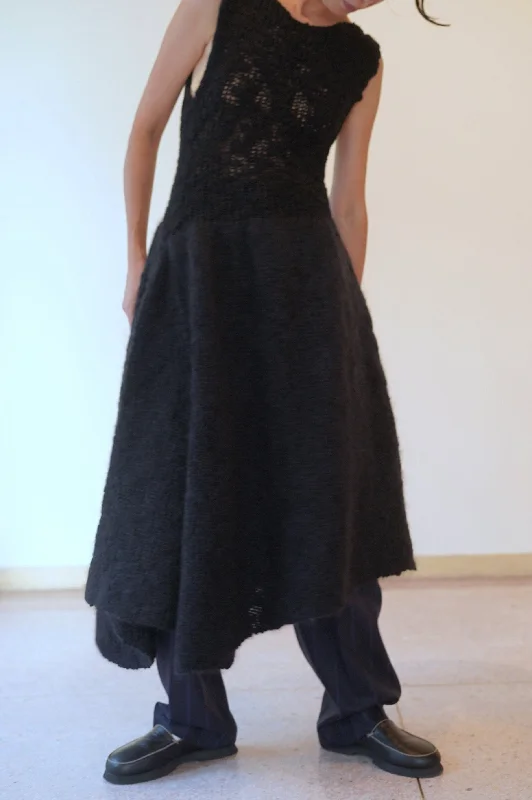 One-DAY Sale CRISTASEYA<br>ASYMMETRICAL LONG KNIT DRESS (-7CM)