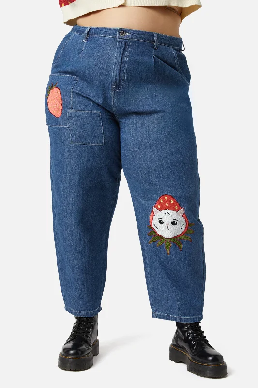 New Deals Curve Strawberry Patch Peg Leg Jean