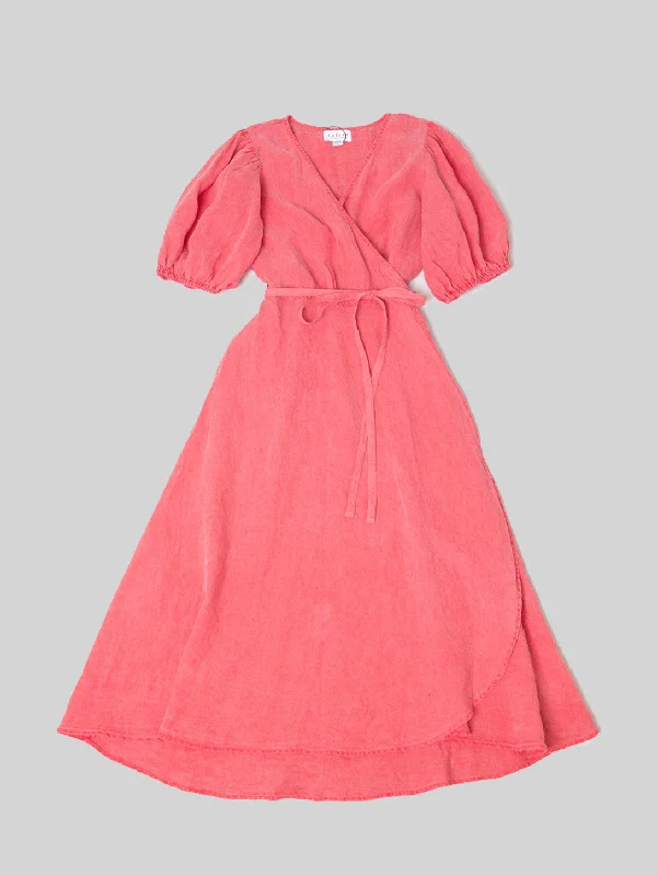 Price Blitz Dalene Linen Wrap Dress - Aloha