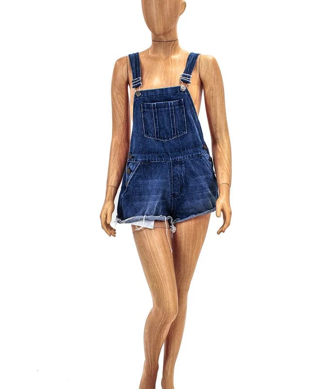 Massive Deals Denim Overall Shorts
