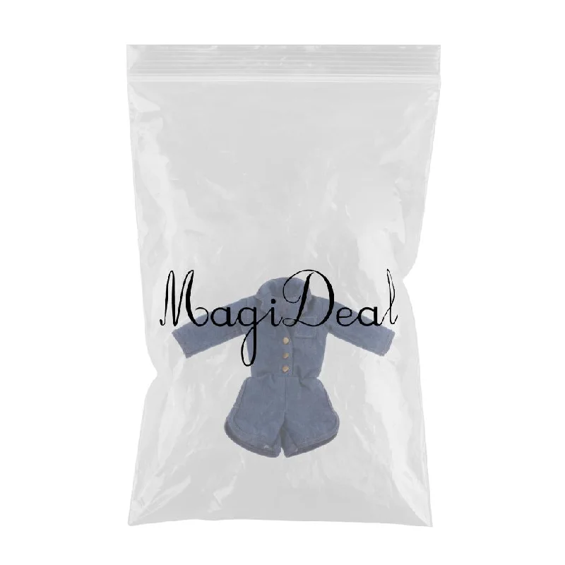 Blowout Sale Max Doll Clothes Long Sleeves Denim Jumpsuit for 1/6 BJD Doll Clothing Accs Blowout Sale Max Doll Clothes Long Sleeves Denim Jumpsuit for 1/6 BJD Doll Clothing Accs