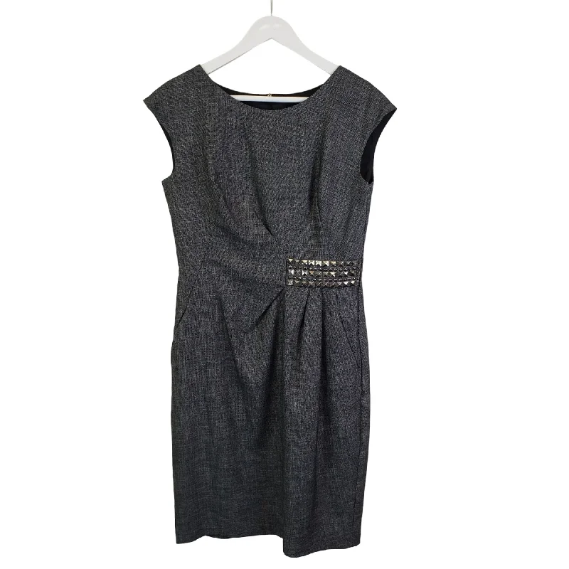 Clearance Event Donna Ricco Side Ruched Studded Trim Shift Dress Size 6