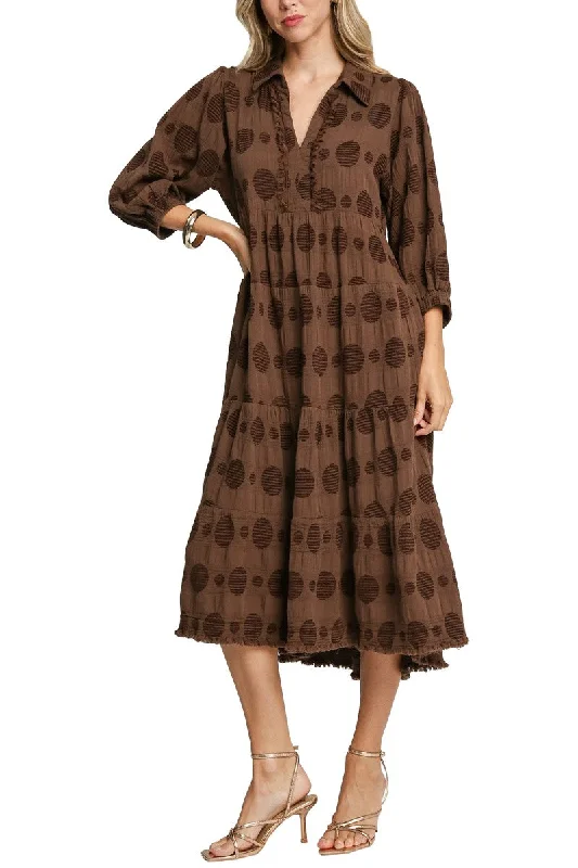 Extra Savings Dotted Midi Dress