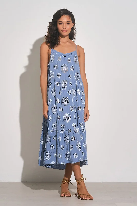 Price Rollback Elan Blue Spaghetti Strap Maxi Dress