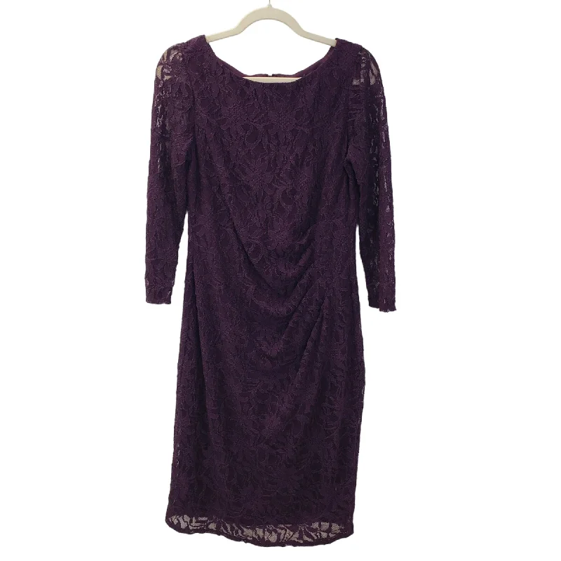 Savings Event Eliza J Lace Overlay Side Ruched Dress Size 10