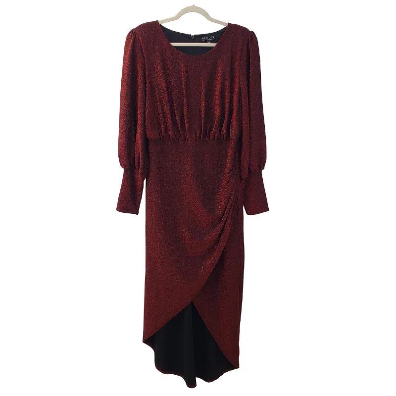 Must-Have Deals Eloquii Metallic Sparkle Puff Sleeve Formal Maxi Dress Size 14