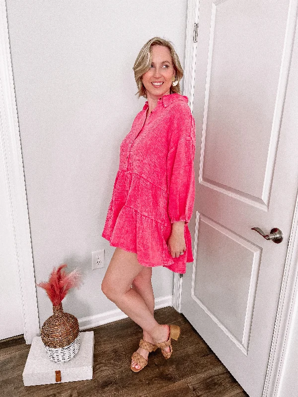 Holiday Sale Every Conversation Dress in Fuchsia