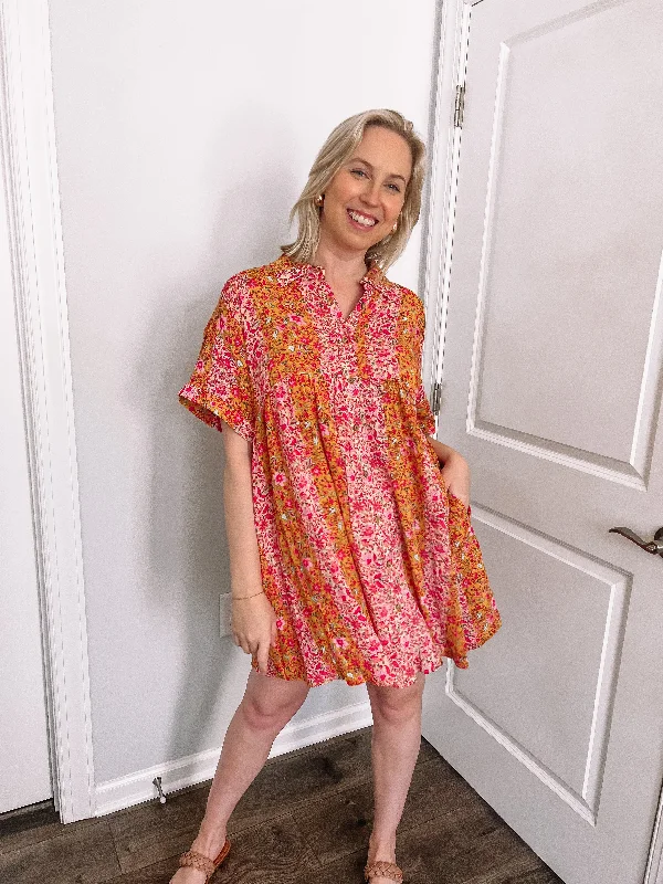 Year-End Sale Ex Lover Dress in Tangerine