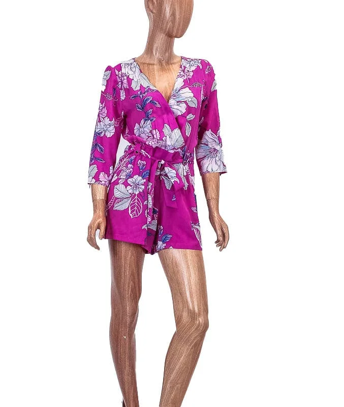 Limited Availability Floral Belted Romper