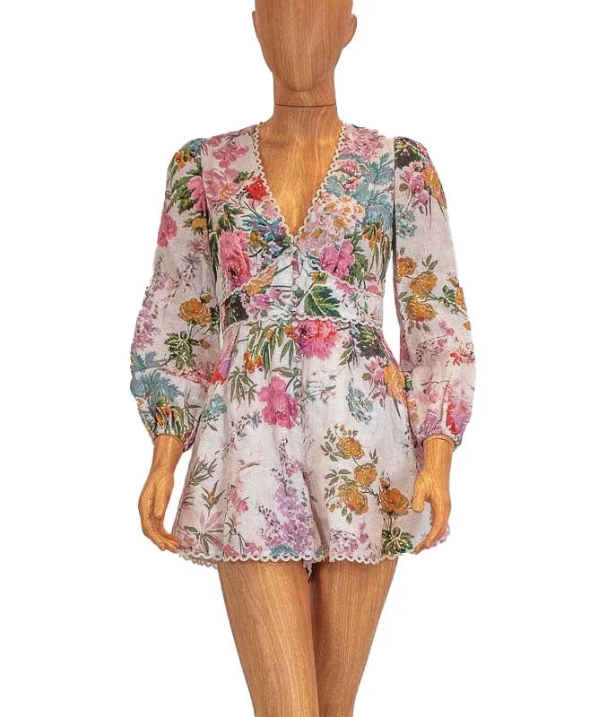 Members Only Floral Print Romper