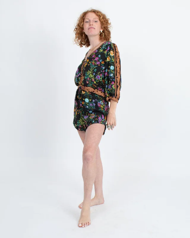 Price Reduction Floral Print Romper