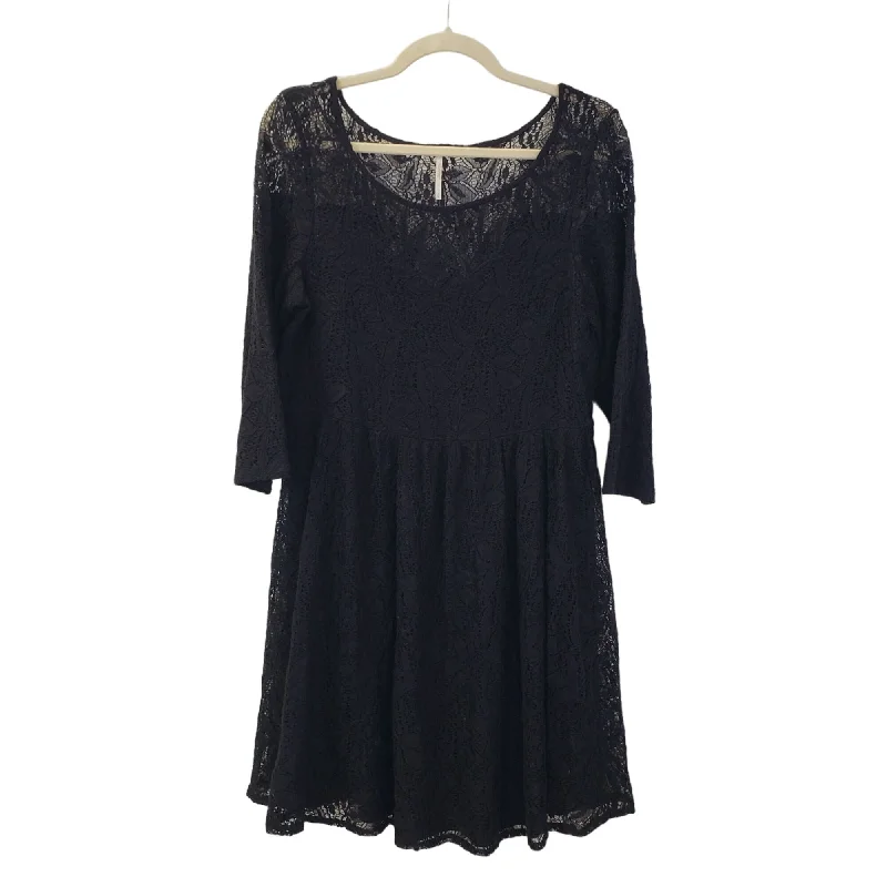 Clearance Event Free People Lace Overlay Fit & Flare Dress Size Medium