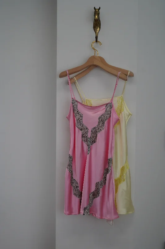 Huge Discounts FUMIKA_UCHIDA<BR>PRINTED LACE TRIMMED SLIP DRESS