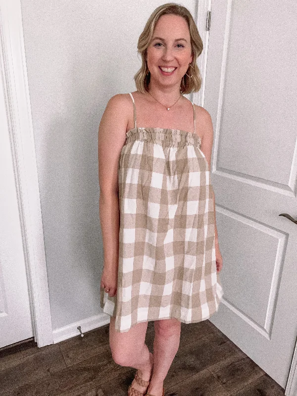 Unbeatable Prices Gingham Mini Dress