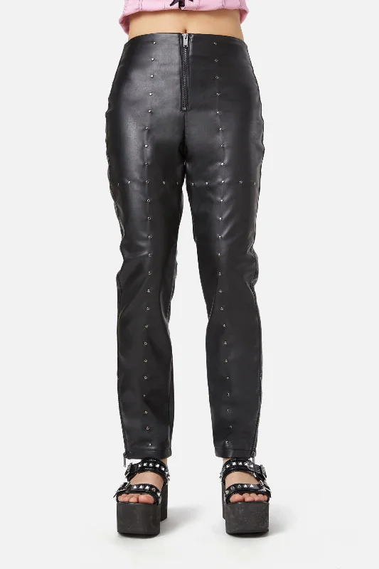 Special Savings Goth Studded PU Leggings