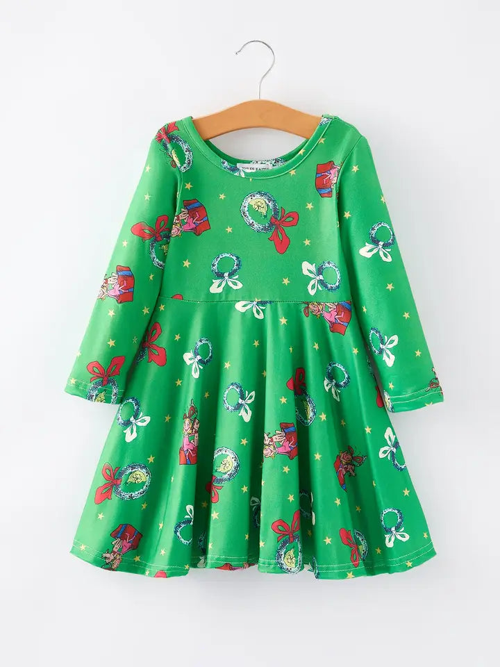 New Markdowns Green Grinch Twirl Dress