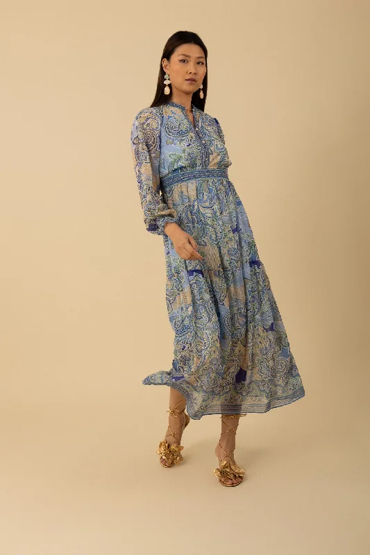 Anniversary Sale Shelby Chiffon Long Dress - Blue