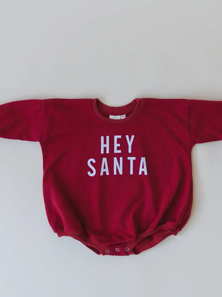 Extra Savings Hey Santa Oversized Bamboo Bubble Romper