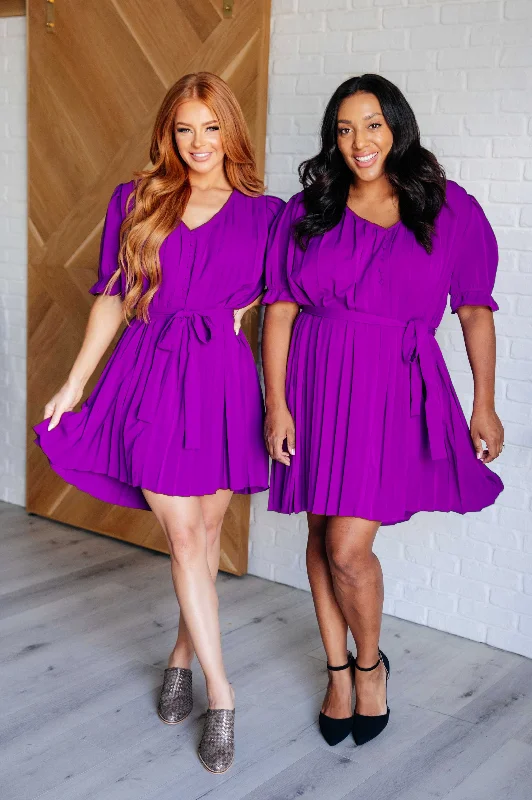 Price Drop Hold And Squeeze Me Pleated Dress