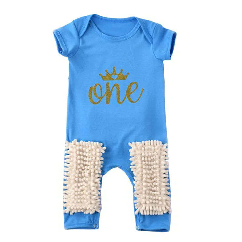Super Sale Maxbell Infant Kid Mop Crawl Romper Jumpsuit Short Sleeve Cotton Newborn Babies 73cm D