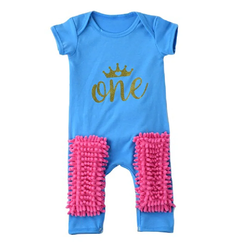 Bargain Bin Maxbell Infant Kid Mop Crawl Romper Jumpsuit Short Sleeve Cotton Newborn Babies 73cm E