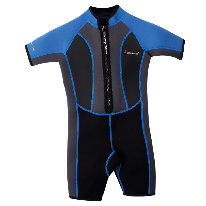 Deep Discounts Maxbell Kids 3.5mm Neoprene Wetsuit One-Piece Short Sleeve Jumpsuit Swimwear Blue-2 Deep Discounts Maxbell Kids 3.5mm Neoprene Wetsuit One-Piece Short Sleeve Jumpsuit Swimwear Blue-2
