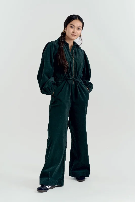 Act Fast Amrita Organic Cotton Corduroy Jumpsuit Dark Marine