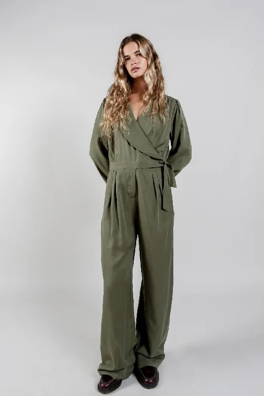 Can't Miss Kangra Tencel Jumpsuit Green