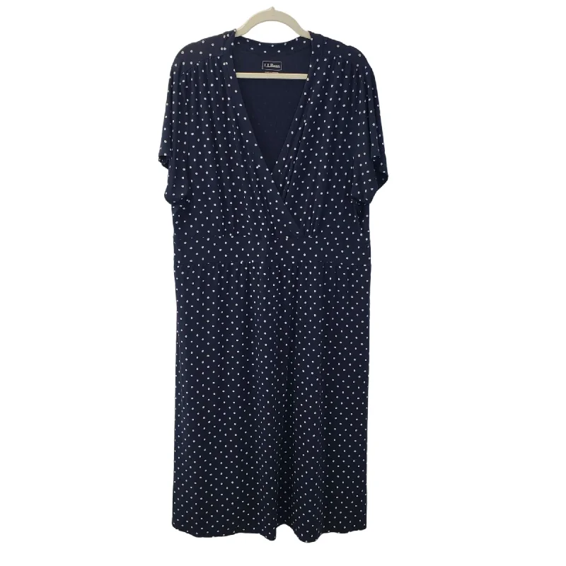 Deal of the Week L.L. Bean Polka Dot Activewear Midi Dress Size 3X