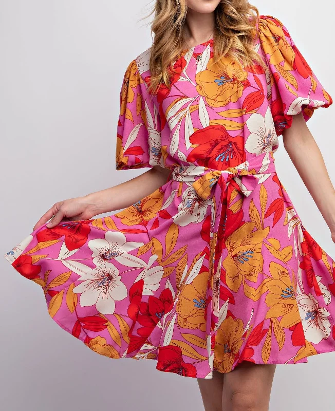 Amazing Deals Lilac Rose Dress