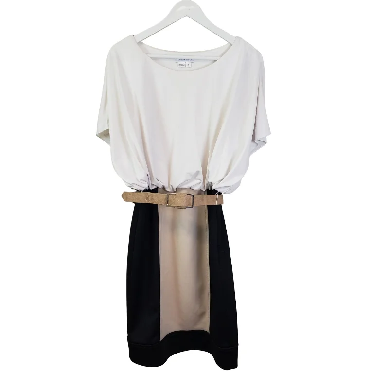 Sale Event London Times Colorblock Cap Sleeve Belted Cocktail Dress Size 8