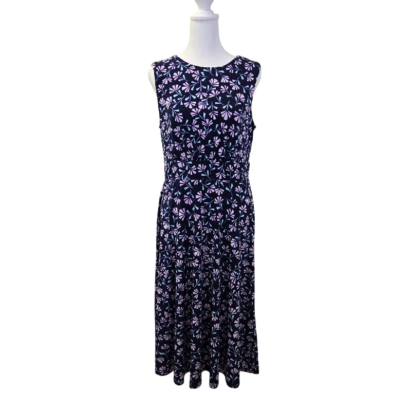 Special Offer London Times Abstract Floral Print Fit & Flare Midi Dress Size 8