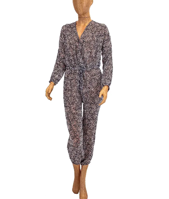 Now or Never Printed Long Sleeve Jumpsuit