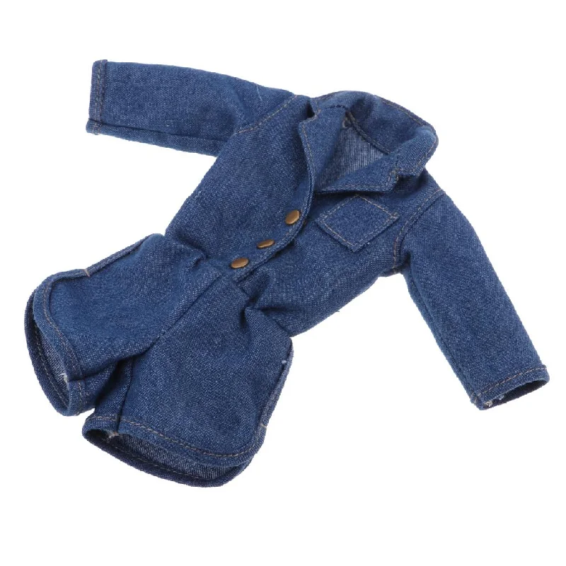 Year-End Sale Max Lovely Denim Long Sleeve Jumpsuit Pants for 1/3 BJD Doll Clothes Accessories
