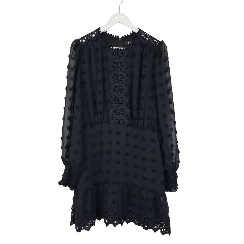 Shop and Save Lulu's Oversized Swiss Dot Print Mini Dress Size Large