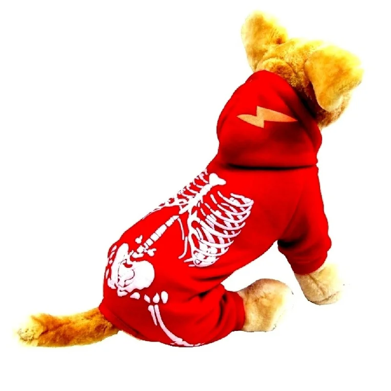 Epic Deals Maxbell Luminous Dragon Lightening Jumpsuit Dog Pet puppy Clothes Costume M Red