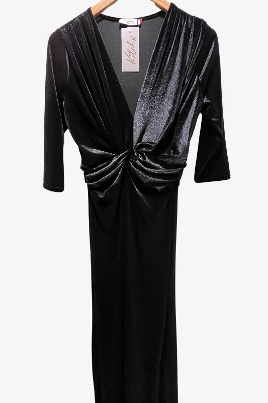 Seasonal Clearance Marla Marbella Velvet Jumpsuit - Black