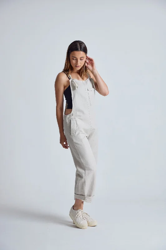Flash Sale MARY-LOU Natural - Organic Cotton Dungarees by Flax & Loom